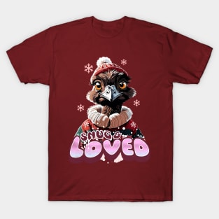 Christmas Emus Wearing Xmas Sweater a Snug Loved Funny Emus T-Shirt